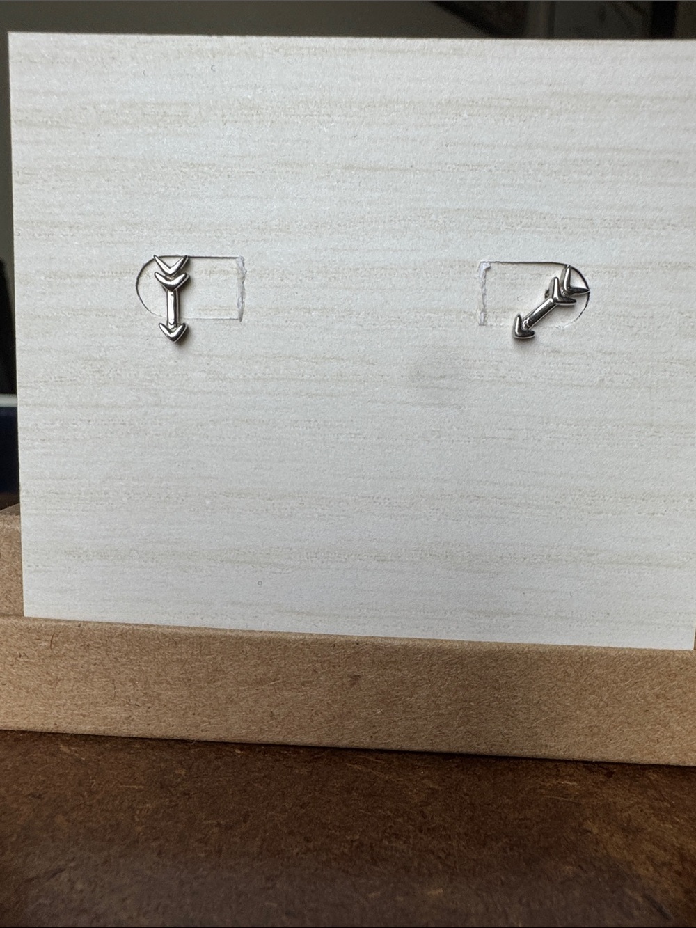 Silver Arrow Stud Earrings - Unbranded